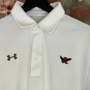 Under Armor Men's Auburn War Eagle White Golf Polo Size L